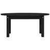 Table basse Noir 80x40x35 cm Bois massif de pin 