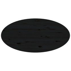 Table basse Noir 80x40x35 cm Bois massif de pin 
