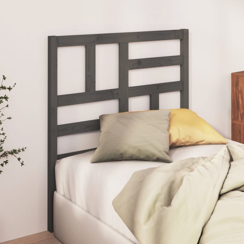 Tête de lit Gris 106x4x104 cm Bois massif de pin Tête de lit Gris 106x4x104 cm Bois massif de pin