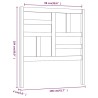 Tête de lit Gris 106x4x104 cm Bois massif de pin 