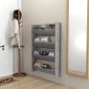 Armoires à chaussures murales 2 pcs Gris béton 80x18x60 cm 