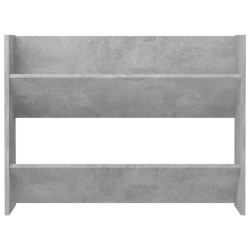 Armoires à chaussures murales 2 pcs Gris béton 80x18x60 cm 