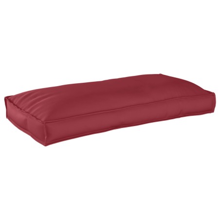 Coussin de palette pour siège/dossier rouge vin 120x60x12 cm en tissu Oxford 