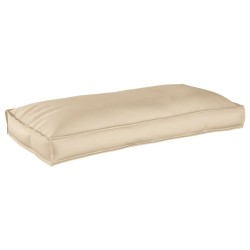 Coussin de palette pour siège/dossier beige 120x60x12 cm en tissu Oxford 