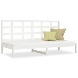 Lit de jour sans matelas blanc 80x200 cm bois de pin massif 