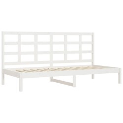 Lit de jour sans matelas blanc 80x200 cm bois de pin massif 