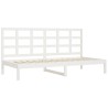 Lit de jour sans matelas blanc 80x200 cm bois de pin massif 
