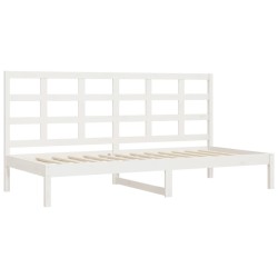 Lit de jour sans matelas blanc 80x200 cm bois de pin massif 