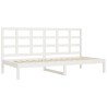 Lit de jour sans matelas blanc 80x200 cm bois de pin massif 