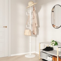 Porte-manteau blanc 183 cm fer enduit de poudre 