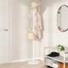 Porte-manteau blanc 183 cm fer enduit de poudre 