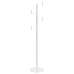 Porte-manteau blanc 183 cm fer enduit de poudre 
