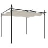 Pergola avec toit rétractable crème 295x292x230 cm 