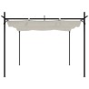 Pergola avec toit rétractable crème 295x292x230 cm 
