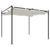 Pergola avec toit rétractable crème 295x292x230 cm 