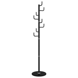 Porte-manteau noir 183 cm fer enduit de poudre 