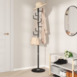 Porte-manteau noir 183 cm fer enduit de poudre 