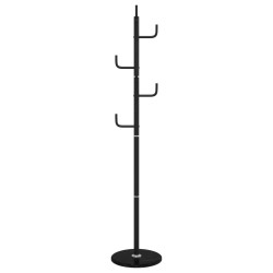 Porte-manteau noir 183 cm fer enduit de poudre 