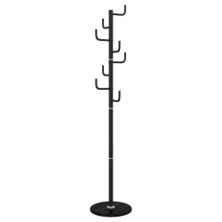 Porte-manteau noir 183 cm fer enduit de poudre 
