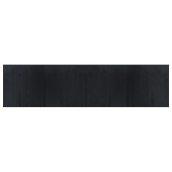Tapis rectangulaire noir 100x400 cm bambou 