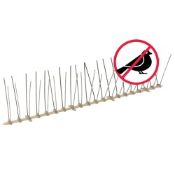 Ensemble de 20 pointes à 4 rangées contre oiseaux Plastique 10m 