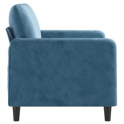 Canapé à 2 places Bleu 120 cm Velours 