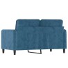 Canapé à 2 places Bleu 120 cm Velours 