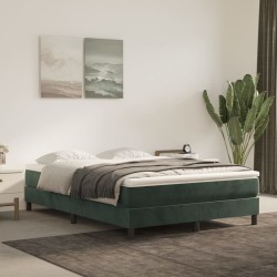 Matelas de lit à ressorts ensachés Vert foncé 140x190x20 cm 