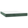 Matelas de lit à ressorts ensachés Vert foncé 140x190x20 cm 