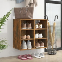 Armoire à chaussures Chêne fumé 52,5x30x50 cm 