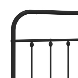 Tête de lit métal noir 120 cm 