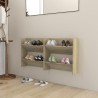 Armoires à chaussures murales 2 pcs Chêne Sonoma 60x18x60 cm 