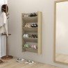 Armoires à chaussures murales 2 pcs Chêne Sonoma 60x18x60 cm 