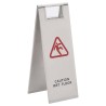 Panneau pliable pour sols mouillés Acier inoxydable 