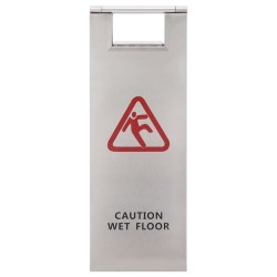 Panneau pliable pour sols mouillés Acier inoxydable 