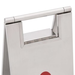 Panneau pliable pour sols mouillés Acier inoxydable 