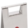 Panneau pliable pour sols mouillés Acier inoxydable 