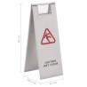 Panneau pliable pour sols mouillés Acier inoxydable 