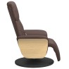Fauteuil inclinable de massage repose-pieds marron similicuir 