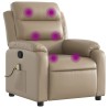 Fauteuil de massage inclinable Cappuccino Similicuir 