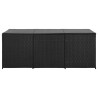Boîte de rangement de jardin Résine tressée 180x90x70 cm Noir 