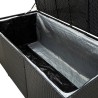 Boîte de rangement de jardin Résine tressée 180x90x70 cm Noir 