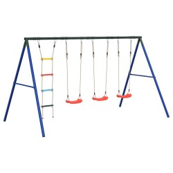 Ensemble de balançoire d'extérieur avec balançoires et échelle 