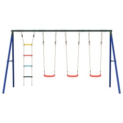 Ensemble de balançoire d'extérieur avec balançoires et échelle 