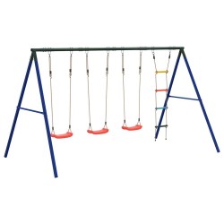 Ensemble de balançoire d'extérieur avec balançoires et échelle 