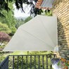 Auvent latéral pliable de balcon Crème 160 x 240 cm  