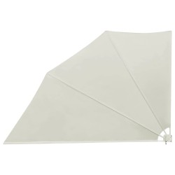 Auvent latéral pliable de balcon Crème 160 x 240 cm  