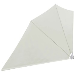Auvent latéral pliable de balcon Crème 160 x 240 cm  