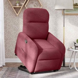 Fauteuil inclinable rouge bordeaux tissu 
