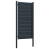 Portail de clôture PVC et acier 100x124 cm Anthracite  